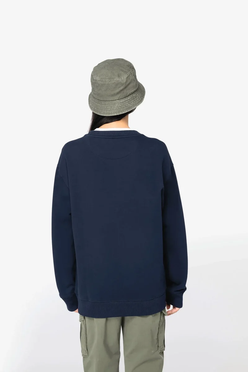 NS430 - Sweat-shirt écoresponsable à col rond à épaules tombantes French Terry unisexe