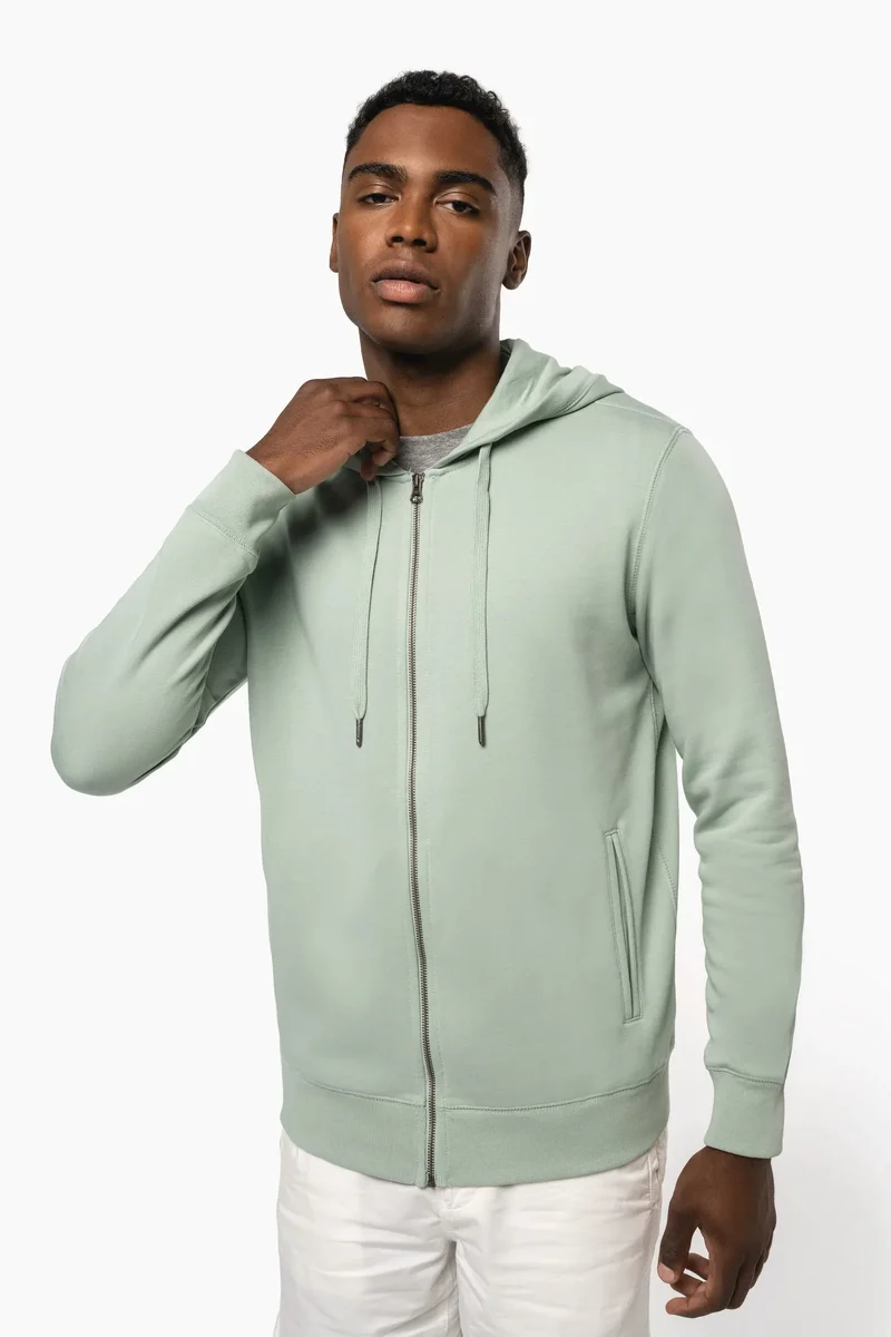 K4008 - Sweat-shirt french terry écoresponsable zippé à capuche unisexe