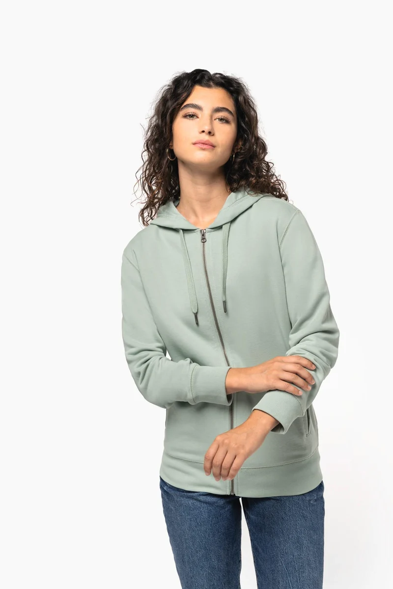 K4008 - Sweat-shirt french terry écoresponsable zippé à capuche unisexe