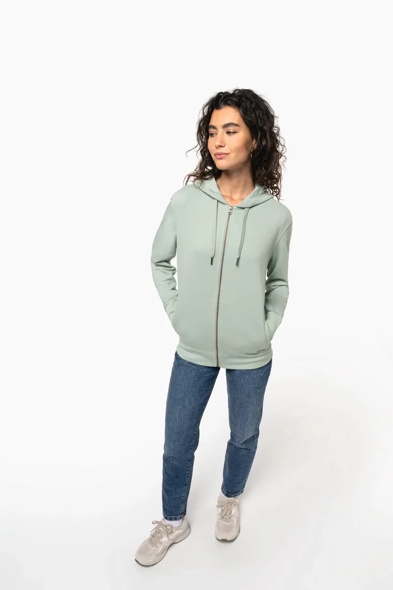 K4008 - Sweat-shirt french terry écoresponsable zippé à capuche unisexe