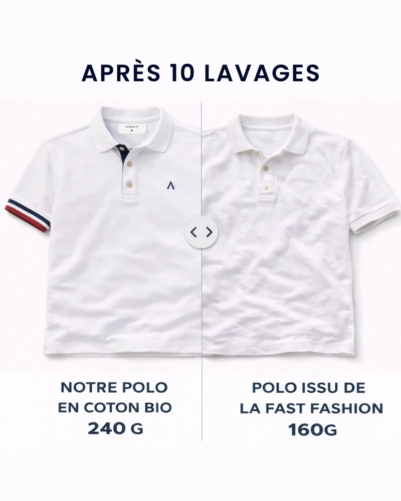 POLO PAUL BLANC | COTON BIO