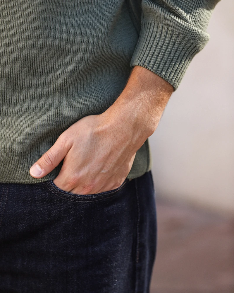 PULL VERT SAUGE MADE IN FRANCE | LOUIS