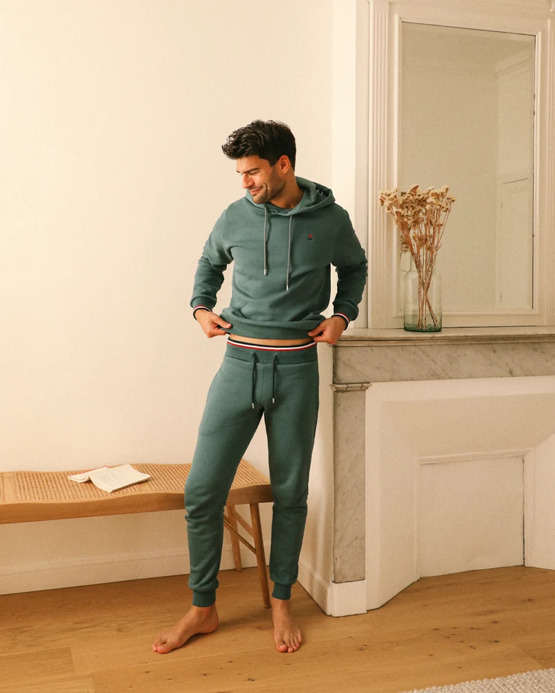 JOGGING MICHEL VERT | COTON BIO | SLIM FIT