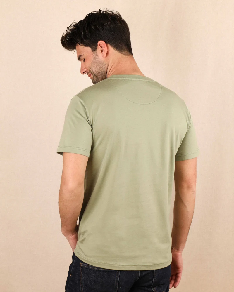 T-SHIRT HOMME VERT SAUGE | COTON BIO