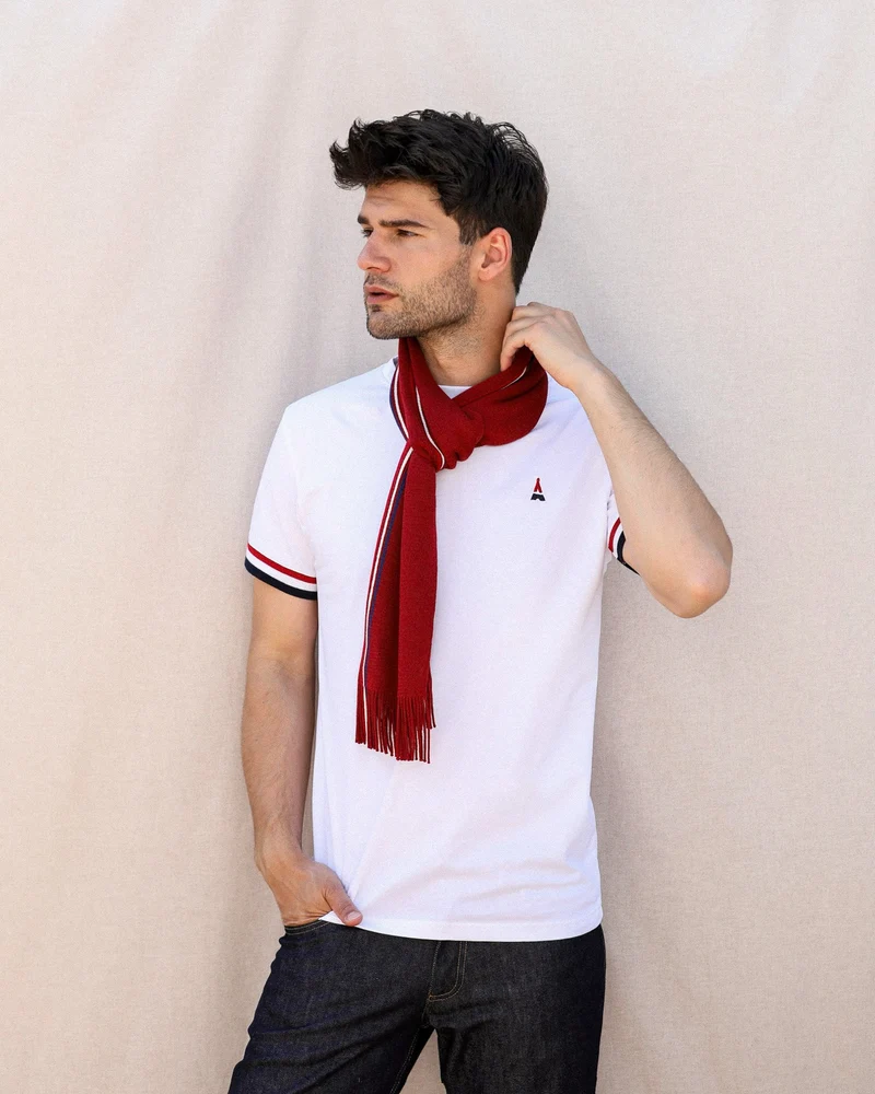 ÉCHARPE BORDEAUX HOMME MADE IN FRANCE | CLYDE