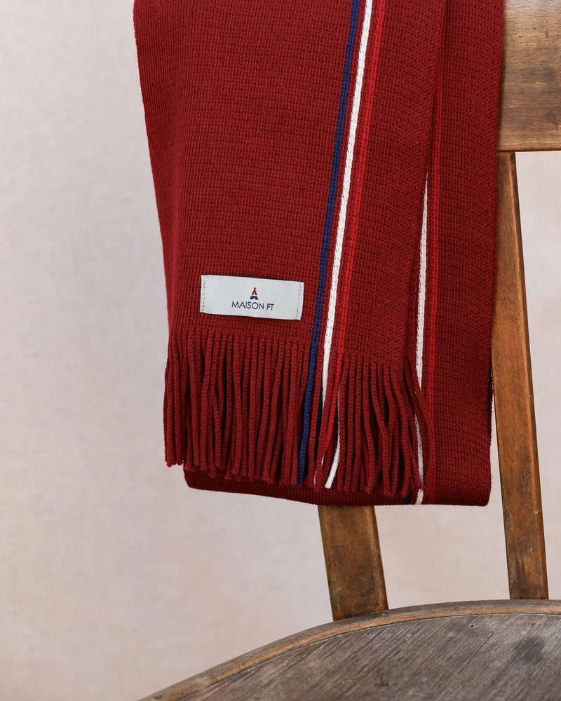 ÉCHARPE BORDEAUX HOMME MADE IN FRANCE | CLYDE