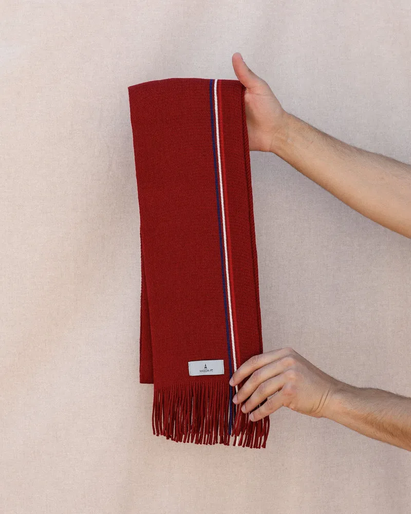ÉCHARPE BORDEAUX HOMME MADE IN FRANCE | CLYDE