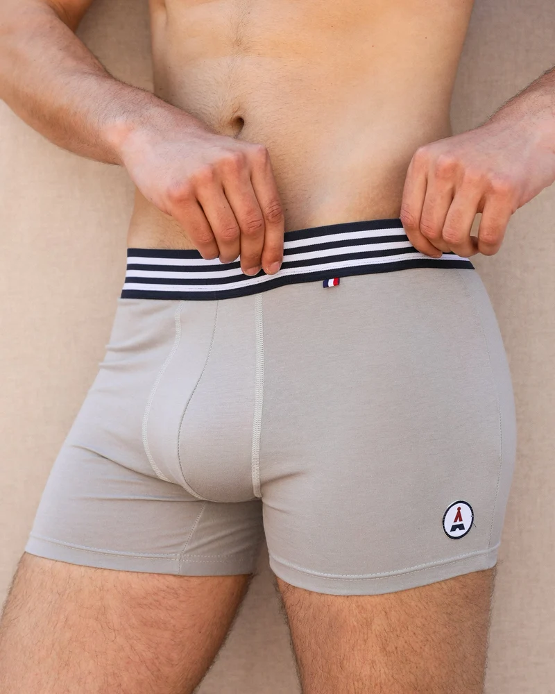 BOXER BEN GRIS | MADE IN FRANCE & BIO