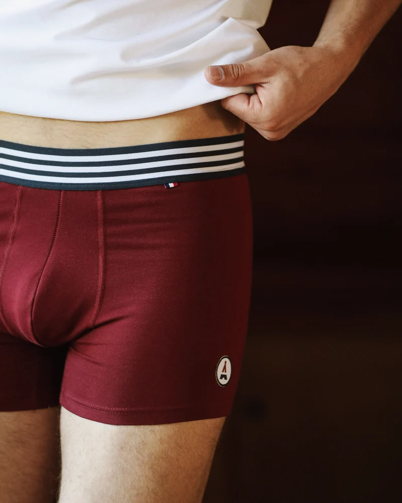 BOXER BEN BORDEAUX | MADE IN FRANCE & BIO