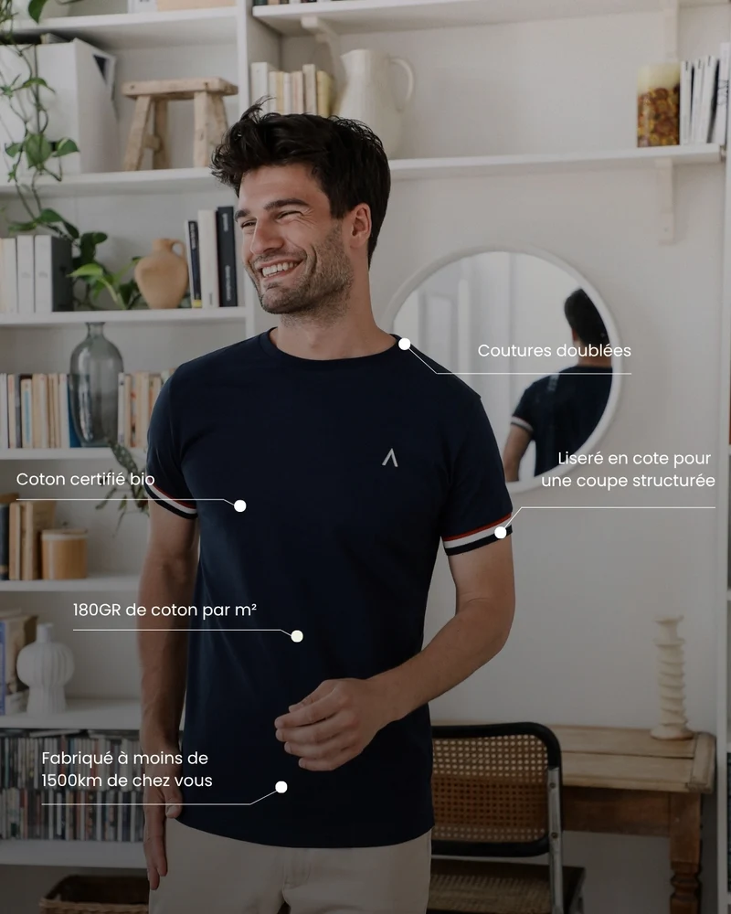 T-SHIRT GAULOIS BLEU | COTON BIO