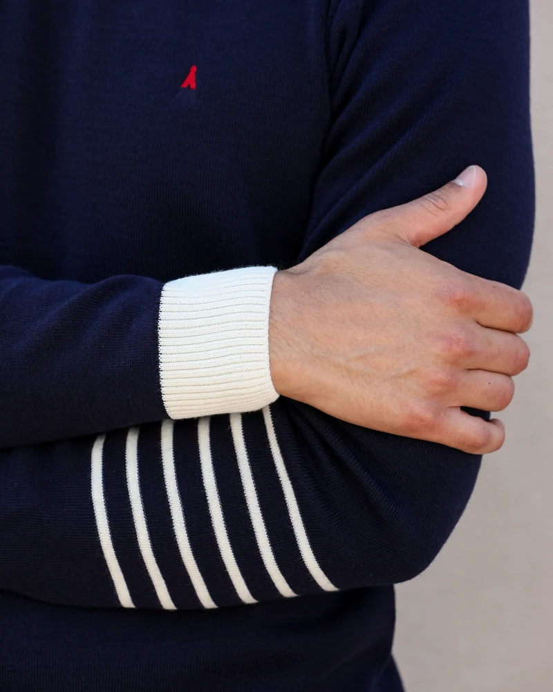 PULL TRICOTÉ EN FRANCE ASYMÉTRIQUE | LAINE MÉRINOS | ALBAN