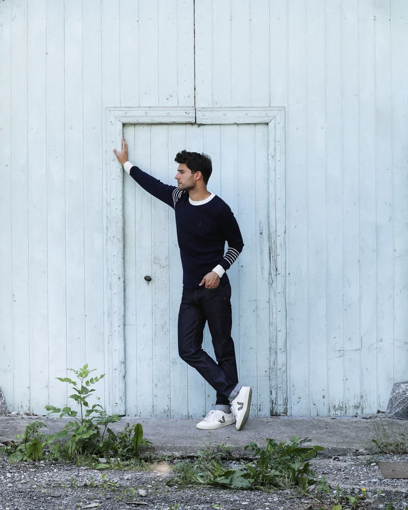 PULL TRICOTÉ EN FRANCE ASYMÉTRIQUE | LAINE MÉRINOS | ALBAN