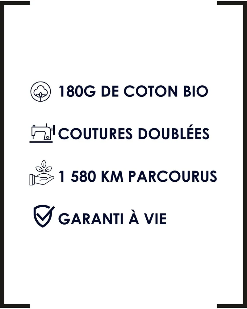 T-SHIRT CONSTANT BLEU MARINE | COTON BIO | MAISON FT X SAINT JAMES