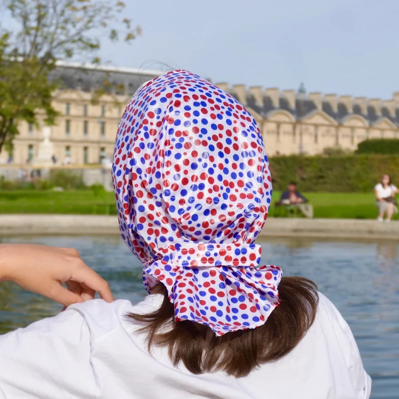 FOULARD POIS BLEU BLANC ROUGE
