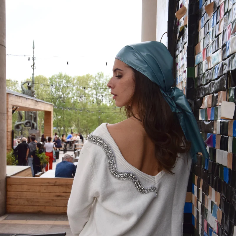 ÉCHARPE GRIS BLEU