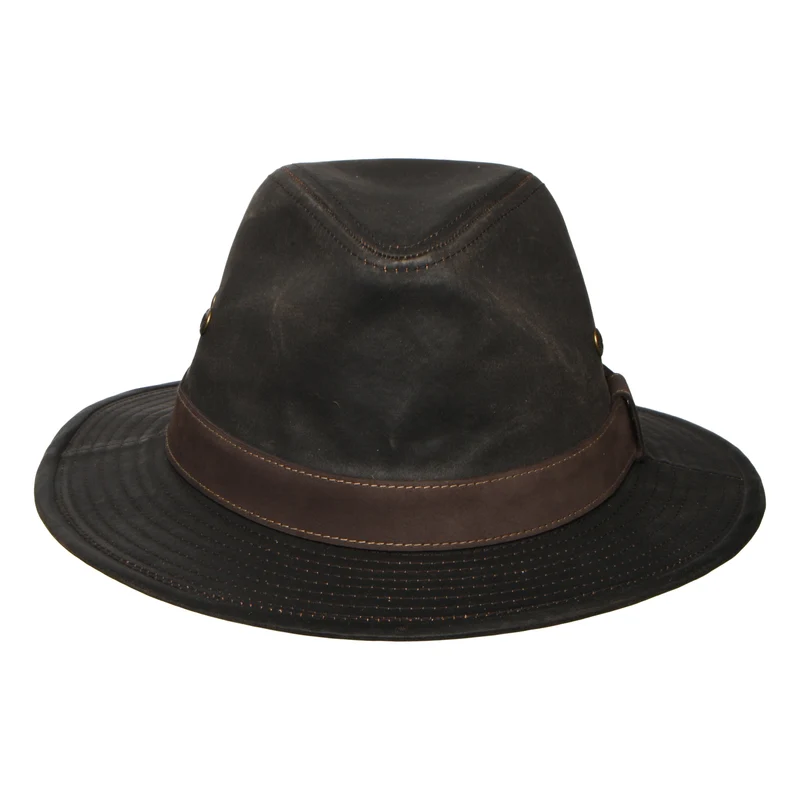 Chapeau Fedora Safari à Effet Usé Traveller marron STETSON