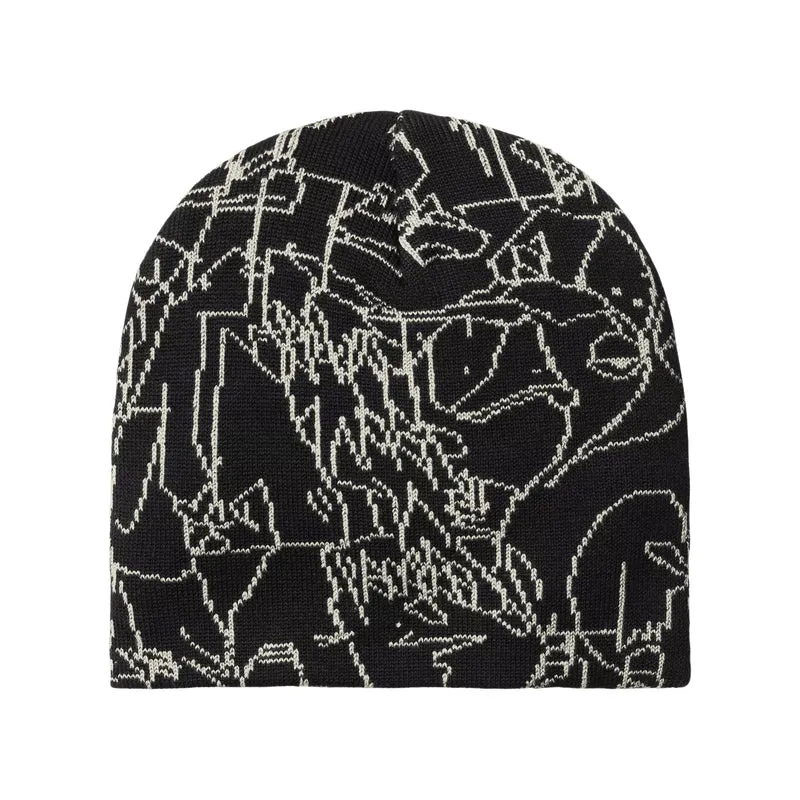 Bonnet en Coton Mélangé Blinkerfluid noir-blanc CARHARTT WIP