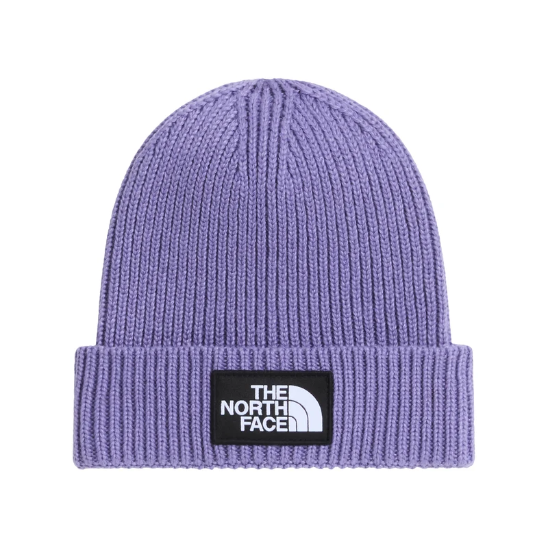 Bonnet Enfant Recyclé à Revers TNF Logo Box lavande THE NORTH FACE