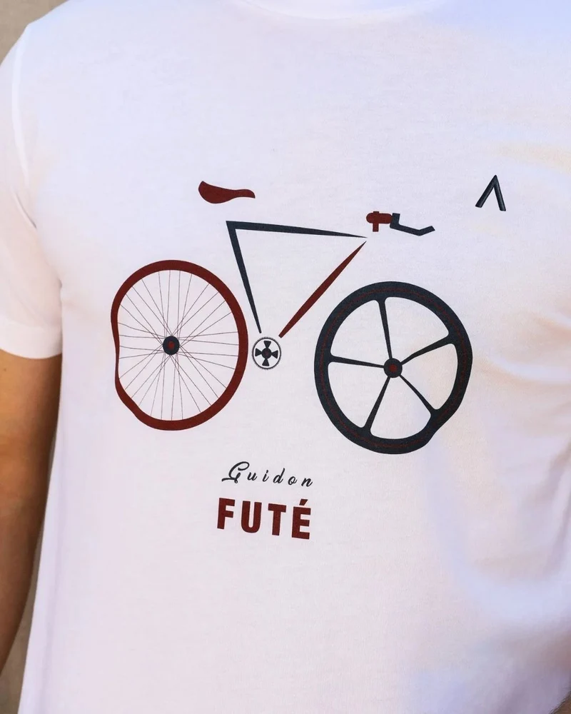 T-SHIRT GUIDON FUTÉ BLANC | COTON BIO