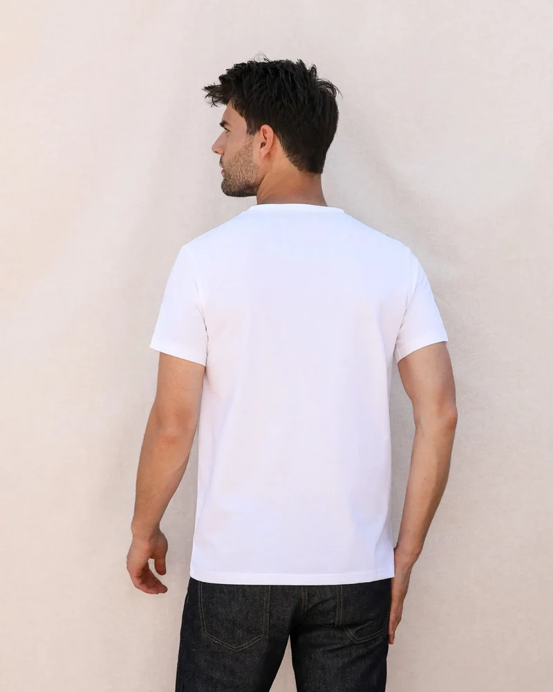 T-SHIRT GUIDON FUTÉ BLANC | COTON BIO