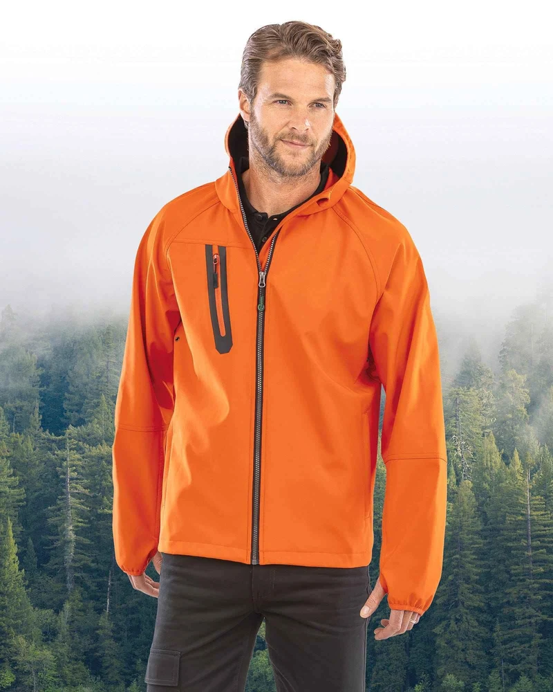 R909X - Veste Softshell 3 couches recyclée à capuche unisexe