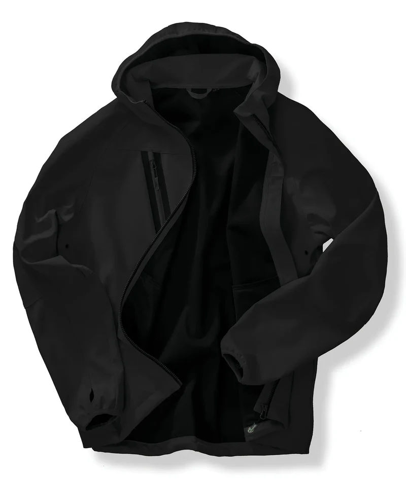R909X - Veste Softshell 3 couches recyclée à capuche unisexe
