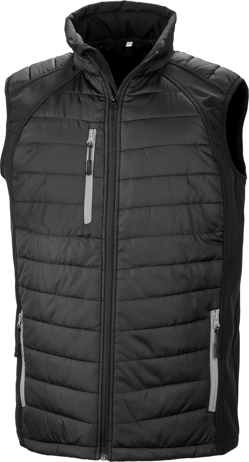 R238X - Gilet softshell rembourré black compass recyclé