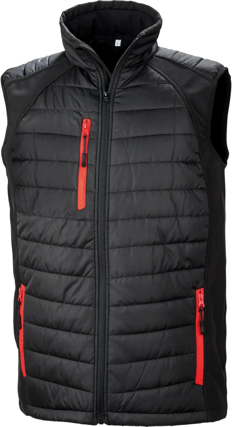 R238X - Gilet softshell rembourré black compass recyclé