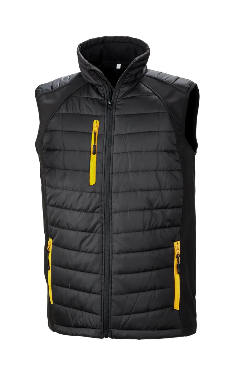 R238X - Gilet softshell rembourré black compass recyclé