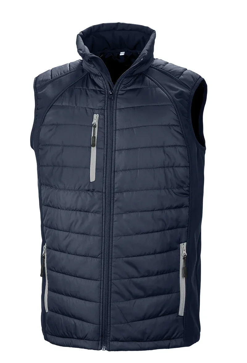 R238X - Gilet softshell rembourré black compass recyclé