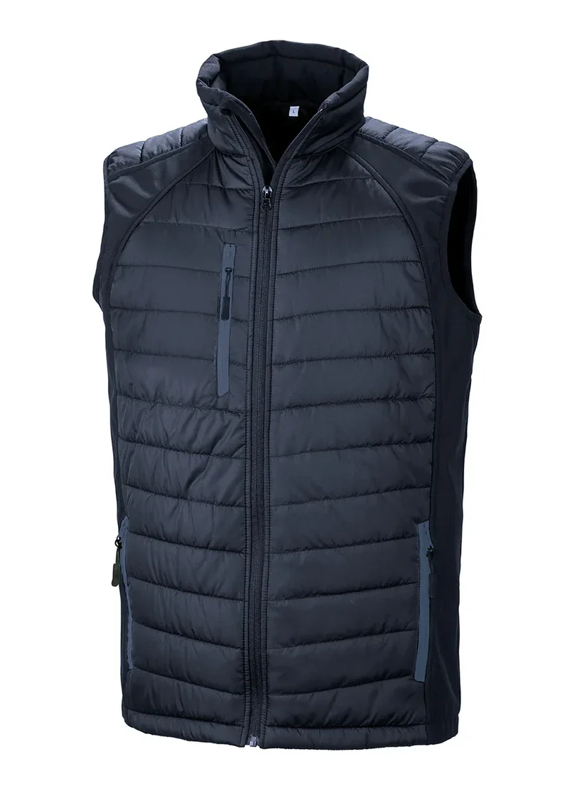 R238X - Gilet softshell rembourré black compass recyclé