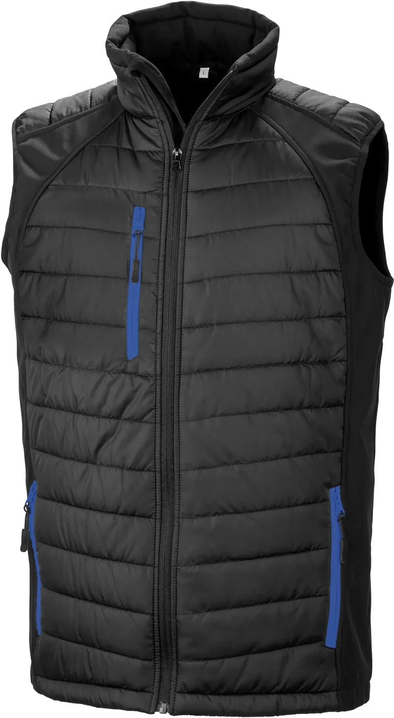 R238X - Gilet softshell rembourré black compass recyclé