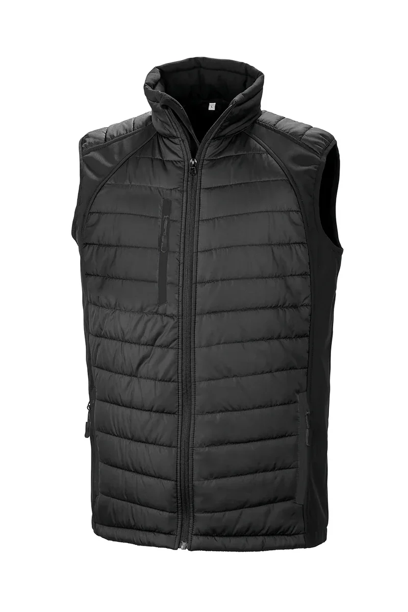 R238X - Gilet softshell rembourré black compass recyclé