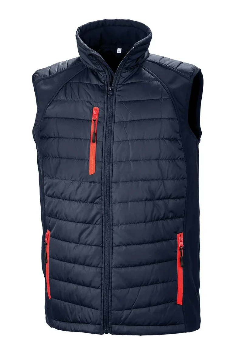 R238X - Gilet softshell rembourré black compass recyclé