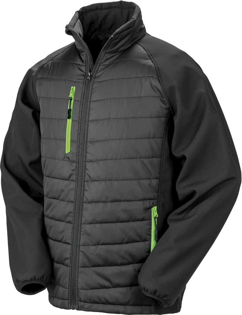 R237X - Veste softshell rembourrée black compass recyclée