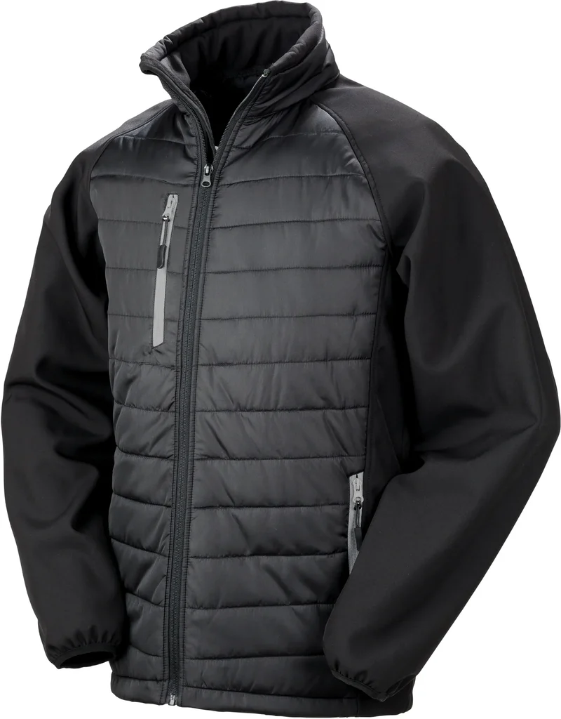 R237X - Veste softshell rembourrée black compass recyclée