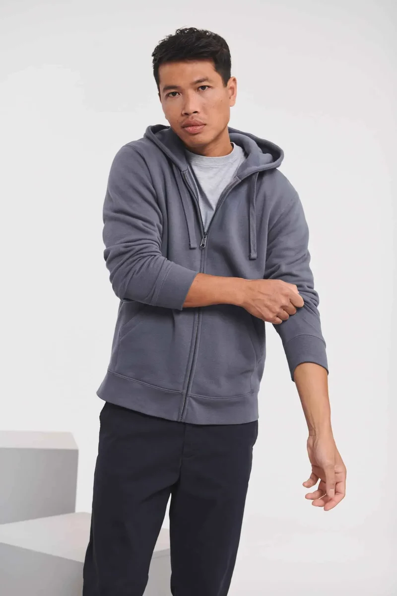 RU266M - Sweat-shirt zippé capuche Authentic homme