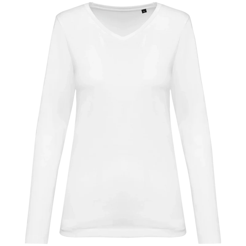 PK307 - T-shirt Supima® col V manches longues femme