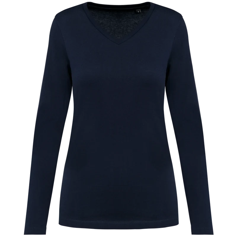 PK307 - T-shirt Supima® col V manches longues femme