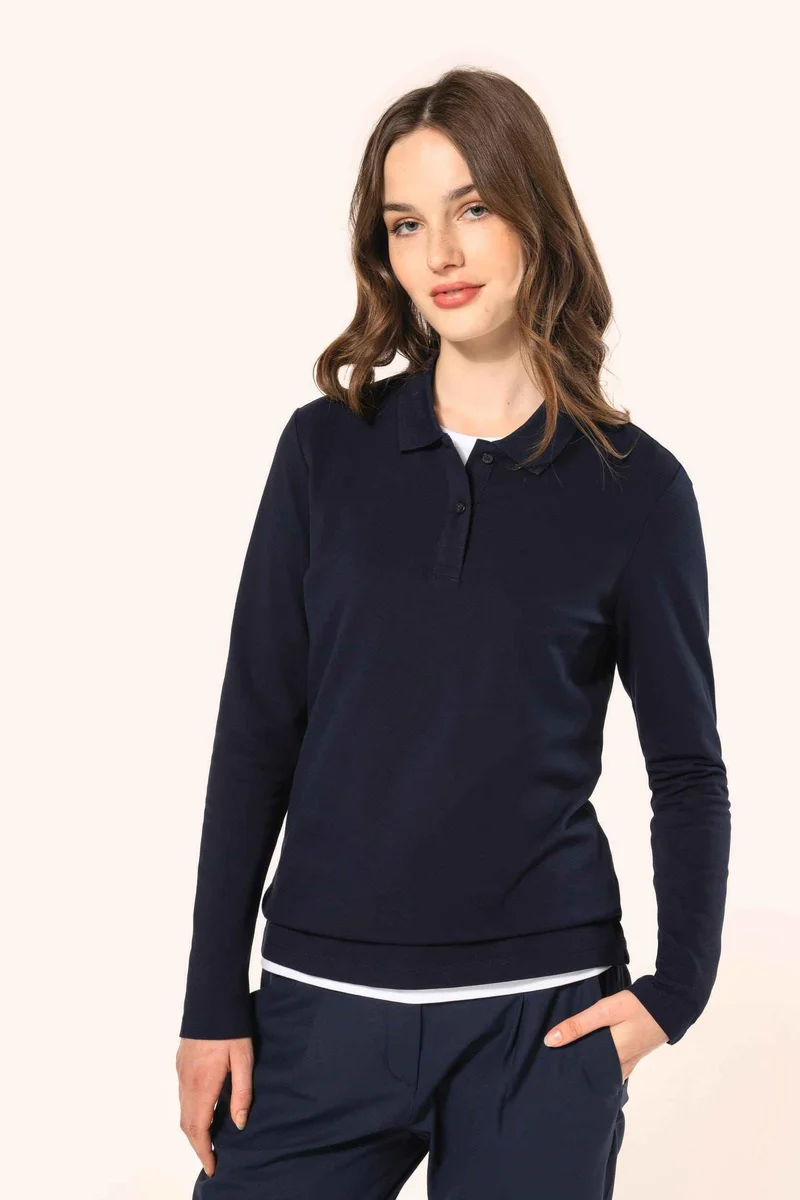 PK203 - Polo Supima® manches longues femme