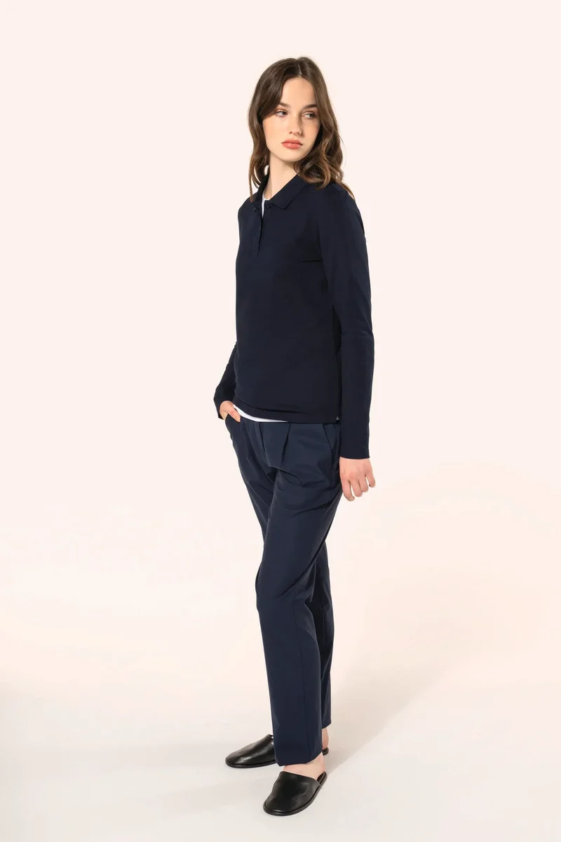 PK203 - Polo Supima® manches longues femme