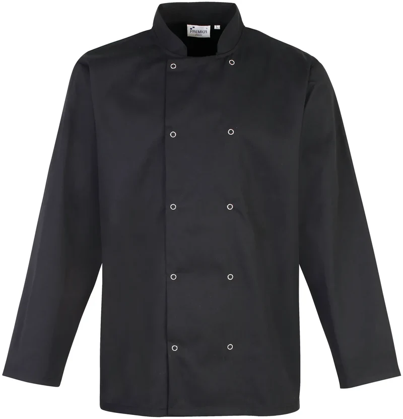 PR665 - Veste de cuisine manches longues à boutons pression