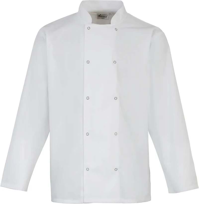 PR665 - Veste de cuisine manches longues à boutons pression
