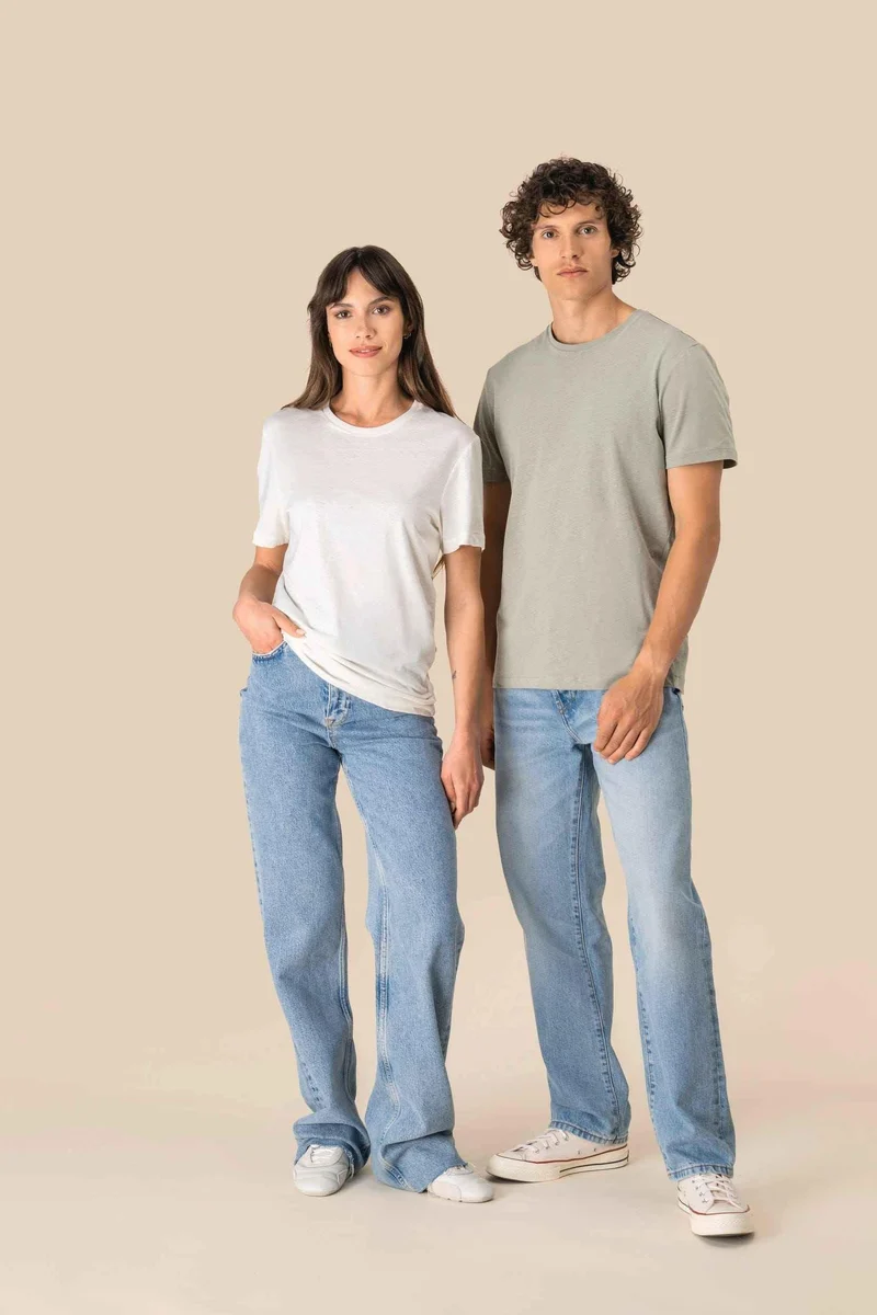 SP325 - T-shirt écoresponsable en coton bio et lin unisexe