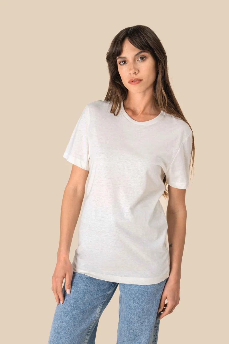 SP325 - T-shirt écoresponsable en coton bio et lin unisexe