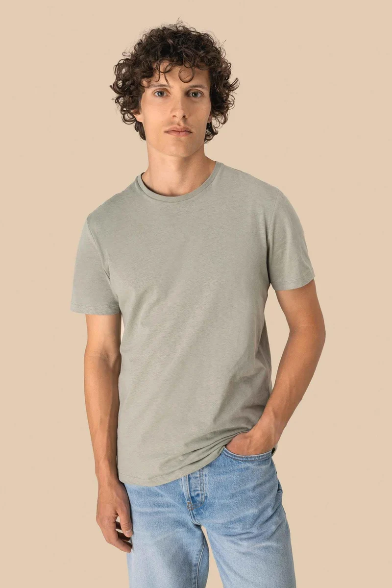 SP325 - T-shirt écoresponsable en coton bio et lin unisexe