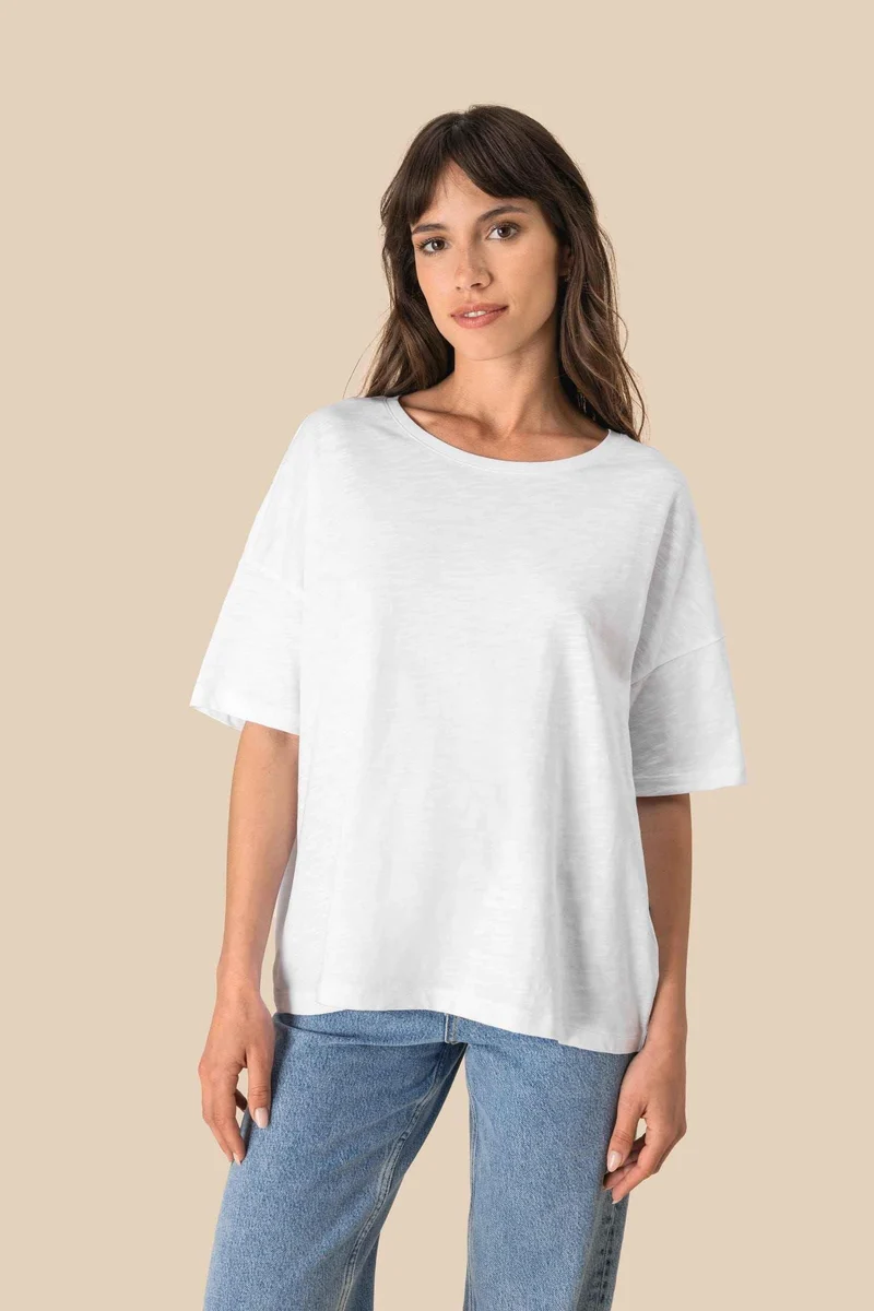 SP304 - T-shirt écoresponsable slub oversize femme