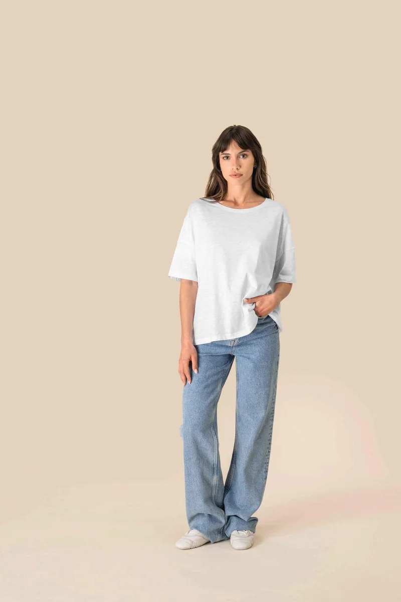 SP304 - T-shirt écoresponsable slub oversize femme