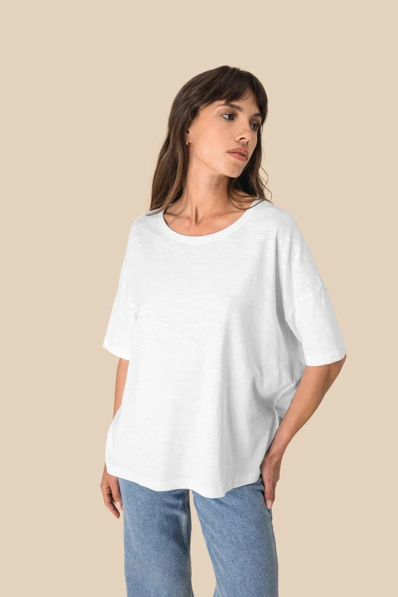SP304 - T-shirt écoresponsable slub oversize femme