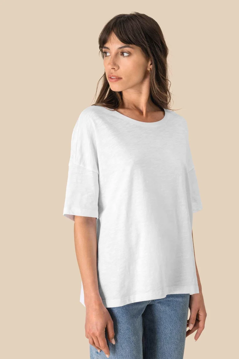 SP304 - T-shirt écoresponsable slub oversize femme